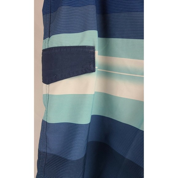 Sonoma Goods for Life Men's (36) Blue Striped Swimming Board Shorts - Picture 3 of 8